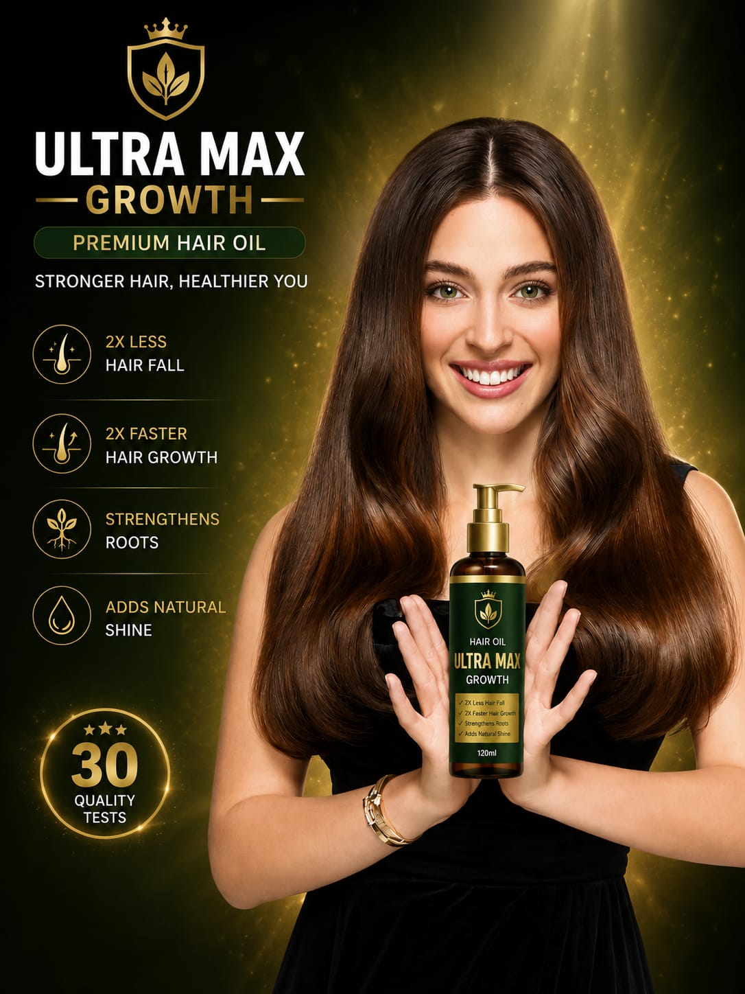 Hair Oil Ultra Max Growth 120ml - Glowixo Hair Growth Oil