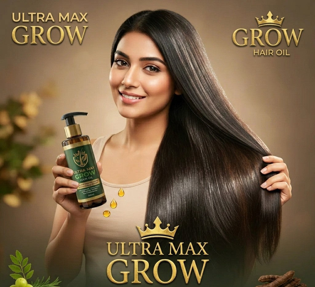 Glowixo Hair Oil Ultra Max Growth - 100% Herbal, Lab Tested, Free Delivery Pakistan
