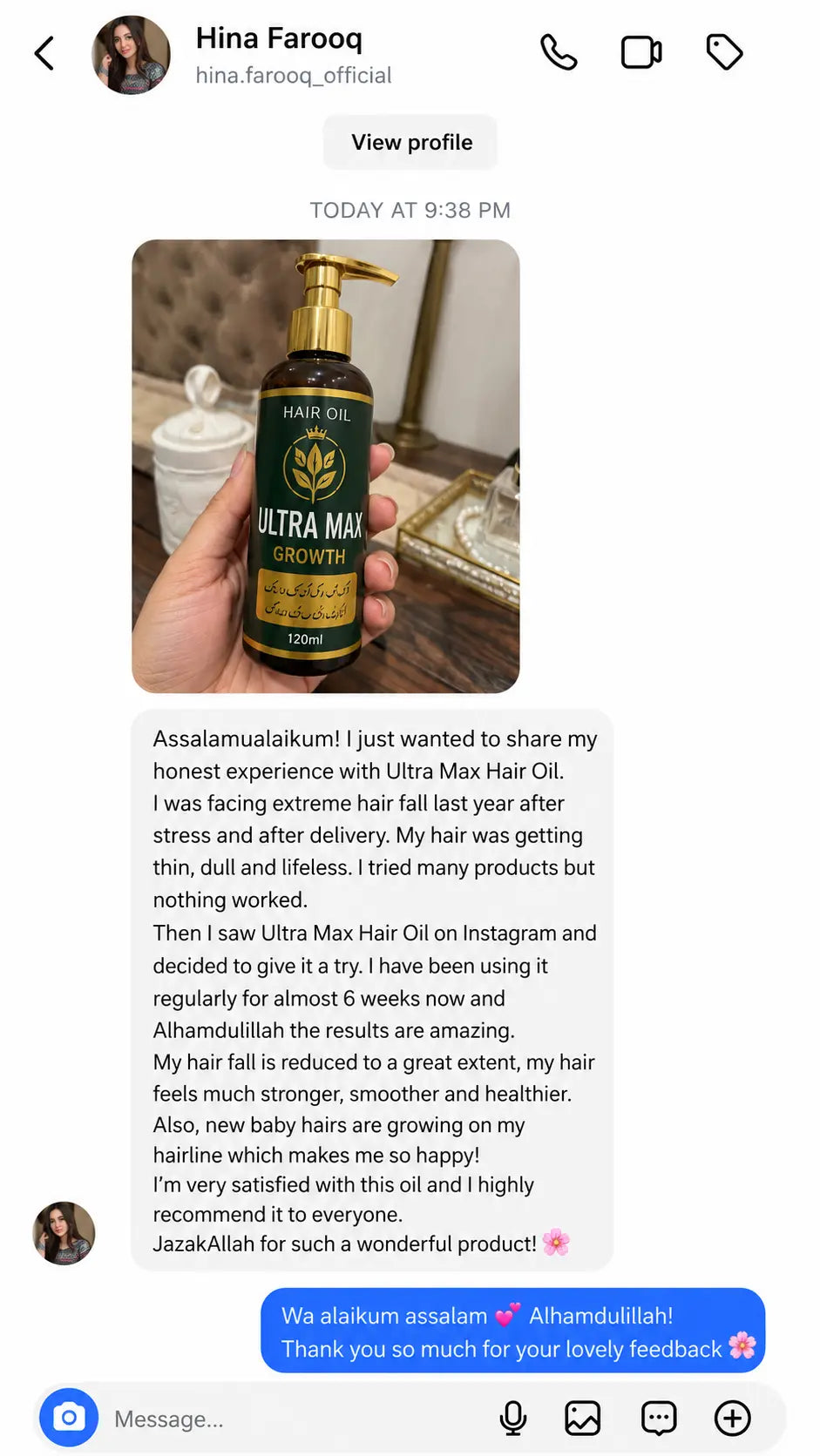 Glowixo Premium Herbal Hair Oil female hair growth comparison showing before, after 1 month, after 2 months and after 3 months of regular use. Hair appears fuller, thicker and healthier.