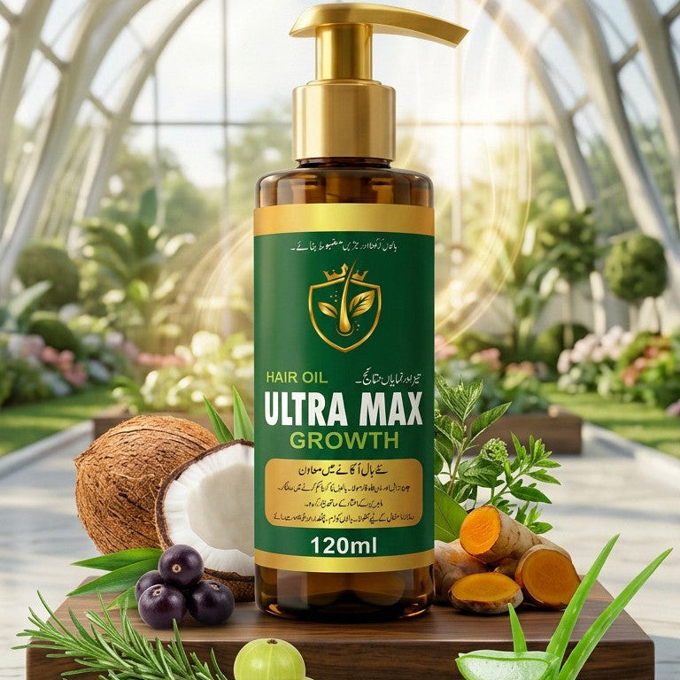 Glowixo Hair Growth Oil 120ml - Best Hair Fall Solution Pakistan, Herbal Baal Girna Band Oil
